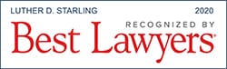 Luther D Starling recognized by Best Lawyers 2020